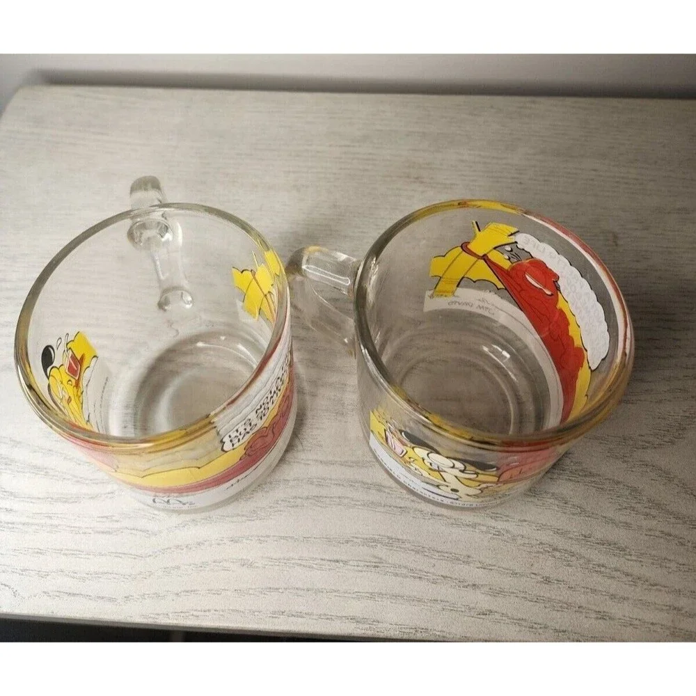 Vintage Garfield And Odie Mcdonalds Cups 1978‎ Set Of 2